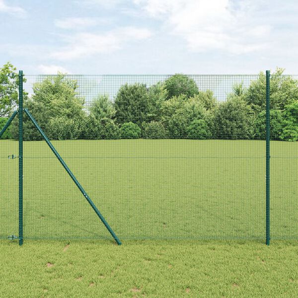 vidaXL Geschwei&szlig;ter Drahtzaun Gr&uuml;n 1.6 x 25 m