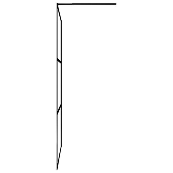 vidaXL Duschwand f&uuml;r Begehbare Duschen ESG-Klarglas Schwarz 100x195 cm