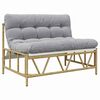 vidaXL Outdoor-Sitzpl&auml;tze mit Kissen Hellgrau 110 x 74,5 x 71 cm Stahl