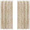 vidaXL Samtvorh&auml;nge 2 Stk. Creme 245 x 140 cm Samt