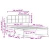 vidaXL Bettgestell mit gepolstertem Kopfteil Taupe 160 x 200 cm