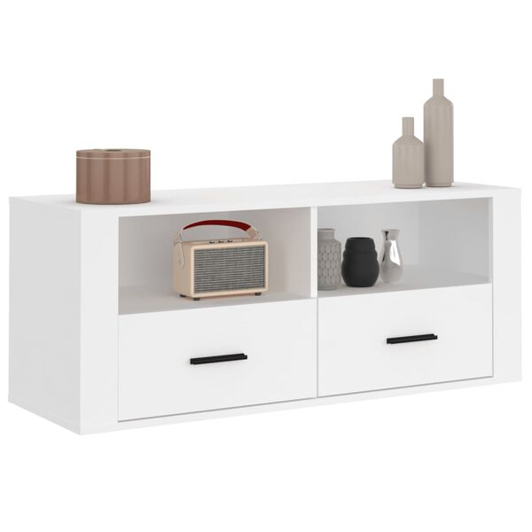 vidaXL TV-Schrank Wei&szlig; 100x35x40 cm Holzwerkstoff