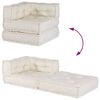 vidaXL Modulares Sofaelement Creme 70x70x54 cm Stoff