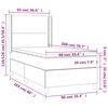 vidaXL Boxspringbett mit Matratze Cappuccino-Braun 90x200cm Kunstleder