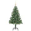 vidaXL Weihnachtsbaum mit 150 LEDs mit St&auml;nder Gr&uuml;n 150 cm PVC
