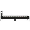 vidaXL Bettgestell mit Kopfteil und LED-Leuchten Schwarz 90x200 cm