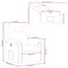 vidaXL Relaxsessel Elektrisch Creme Stoff