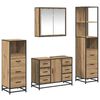 vidaXL Badezimmerm&ouml;bel-Set 4 Stk. Artisan-Eiche Holzwerkstoff