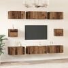 vidaXL TV-Schrankset Wandmontiert 8 pcs Altholz Holzwerkstoff