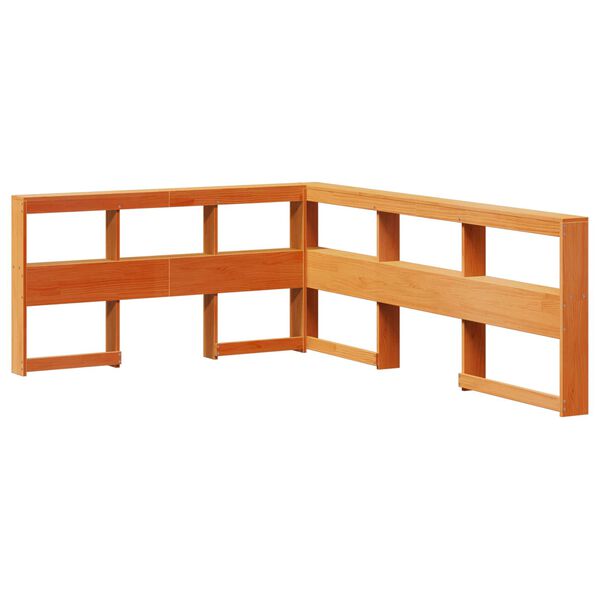 vidaXL B&uuml;cherregal-Bett mit Kopfteil 2 pcs Wachsbraun 200 x 120 cm
