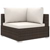 vidaXL 8-tlg. Garten-Lounge-Set mit Auflagen Poly Rattan Braun