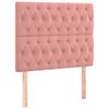 vidaXL Boxspringbett mit Matratze Rosa 100x200 cm Samt