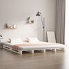 vidaXL Palettenbett Wei&szlig; 140x190 cm Massivholz Kiefer