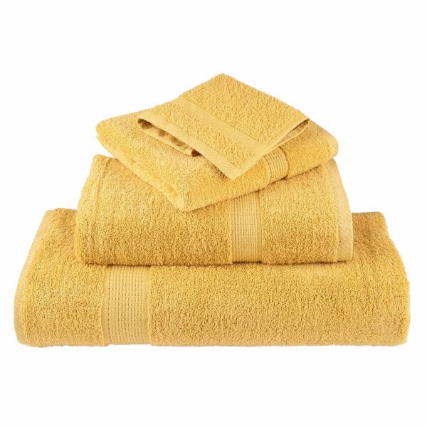 vidaXL Premium Saunat&uuml;cher SOLUND 2 Stk. Gold 80x200 cm 600 g/m&sup2;