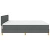 vidaXL Boxspringbett mit Matratze Dunkelgrau 200 x 200 cm Stoff