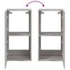vidaXL TV-Wandschrank mit LED-Leuchten Grau Sonoma 40,5x35x80 cm