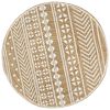 vidaXL Teppich Handgefertigt Jute Wei&szlig;er Druck 120 cm