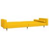 vidaXL Schlafsofa 2-Sitzer mit Hocker Gelb Samt