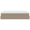 vidaXL Ottoman-Bett mit Matratze Cappuccino-Braun 140x190cm Kunstleder