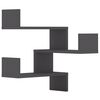 vidaXL Wand-Eckregale 2 Stk. Grau 40x40x50 cm Holzwerkstoff