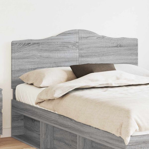 vidaXL Kopfteil mit Kopfteil Graues Sonoma 140 cm Holzwerkstoff