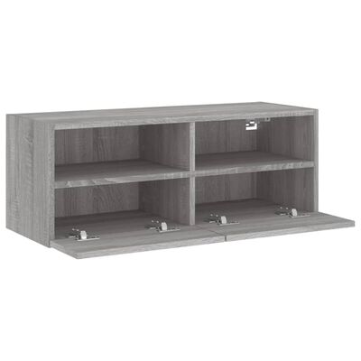 vidaXL TV-Wandschrank Grau Sonoma 80x30x30 cm Holzwerkstoff