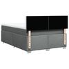 vidaXL Boxspringbett mit Matratze Dunkelgrau 160x200 cm Stoff