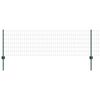 vidaXL Euro-Zaun mit Pfosten 25 x 0,6 m PVC-beschichteter Stahl Gr&uuml;n