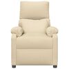 vidaXL Massagesessel mit Aufstehhilfe Creme Stoff