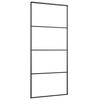 vidaXL Schiebet&uuml;r mit Beschlag Schwarz 90x205 cm ESG-Glas