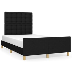 vidaXL Bettgestell ohne Matratze Schwarz 120x200 cm Stoff