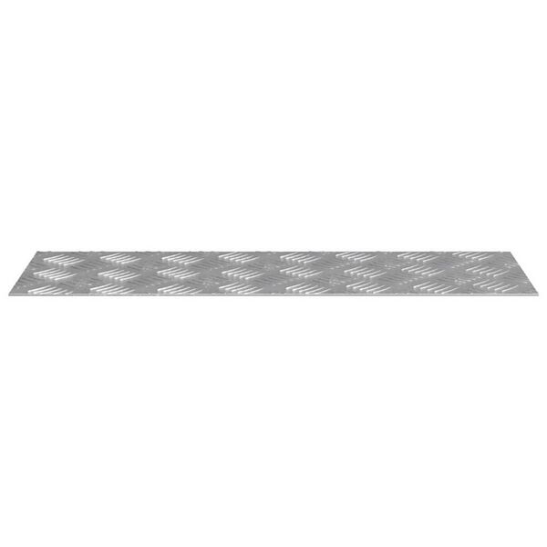vidaXL Treppe Tritt Rechtwinklig 2 pcs Silber 60 x 20 cm Aluminium