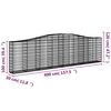 vidaXL Gabionen mit Hochbogen 8 Stk. 400x30x100/120cm Verzinktes Eisen