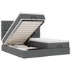 vidaXL Ottoman-Bett mit Matratzen & LEDs Dunkelgrau 160x200 cm Stoff
