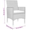 vidaXL 9-tlg. Garten-Essgruppe Poly Rattan Braun
