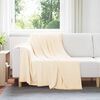 vidaXL &Uuml;berwurfdecke Creme 200 x 150 cm Fleece