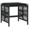 vidaXL 9-tlg. Garten-Essgruppe mit Kissen Schwarz Poly Rattan