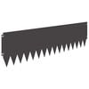 vidaXL Raseneinfassung 10 Stk. 103 x 30 cm Stahl Schwarz