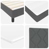 vidaXL Boxspringbett mit Matratze Dunkelgrau 140 x 200 cm Stoff