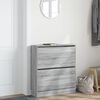 vidaXL Schuhschrank Grau Sonoma 80x21x87,5 cm Holzwerkstoff