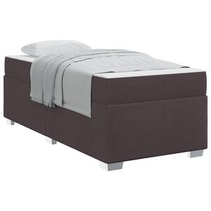 vidaXL Bettrahmen mit Matratze Dunkelbraun 80 x 200 cm Stoff
