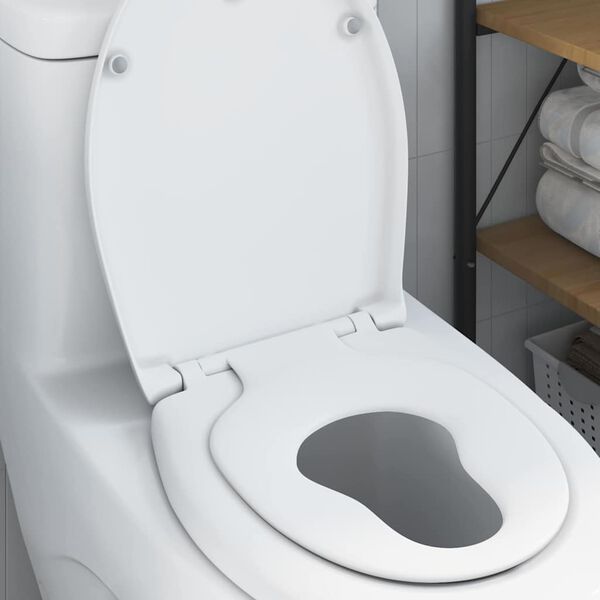 vidaXL Toilettensitz Wei&szlig; 47 x 37 x 4 cm Duroplast