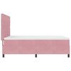 vidaXL LED Boxspringbett mit Matratze Rosa 140 x 200 cm Stoff
