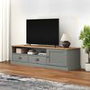 vidaXL TV-Schrank VIGO Grau 156x40x40 cm Massivholz Kiefer