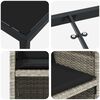 vidaXL Garten Essgruppe mit Kissen 5 pcs Hellgrau Poly-Rattan