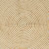 vidaXL Teppich Nat&uuml;rlich und Wei&szlig; 240 x 240 cm Jute