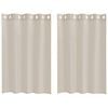 vidaXL Voile-Vorhang mit Vorh&auml;ngen 2 pcs Sand 140 x 140 cm Polyester