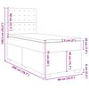 vidaXL Boxspringbett mit Matratze Cappuccino-Braun 90x200cm Kunstleder