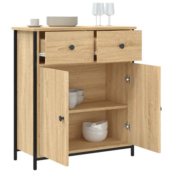 vidaXL Sideboard Sonoma-Eiche 70x30x80 cm Holzwerkstoff