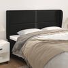 vidaXL Kopfteil mit Ohren Schwarz 203x23x118/128 cm Kunstleder